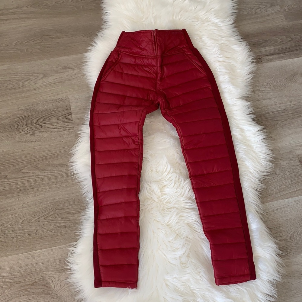 Ski Pants. Super warm w/o the bulk.